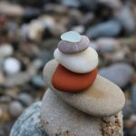 Photo: stack of different size and color stress relief rocks