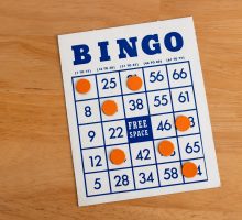 A bingo board 